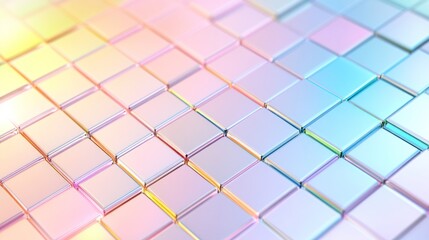 Pastel Cubes: A Dreamlike Array of iridescent Colors