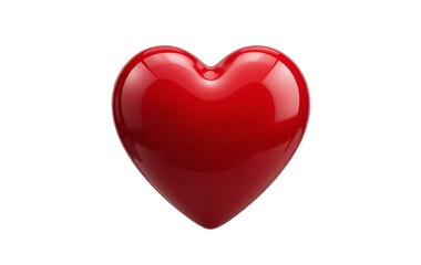 close up, Red heart isolated on transparent background