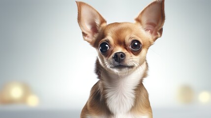 Obraz premium A Realistic Portrait of a Chihuahua Dog