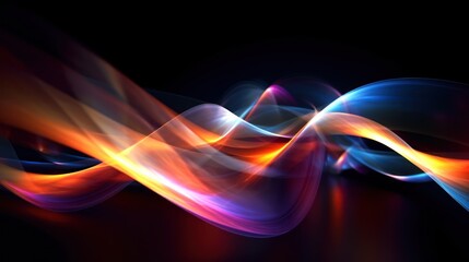 Abstract Colorful Light Wave Design