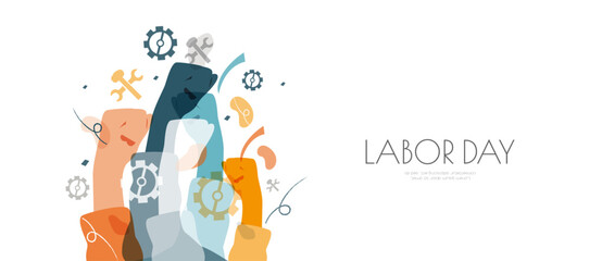Labor Day banner. Modern colorful design.