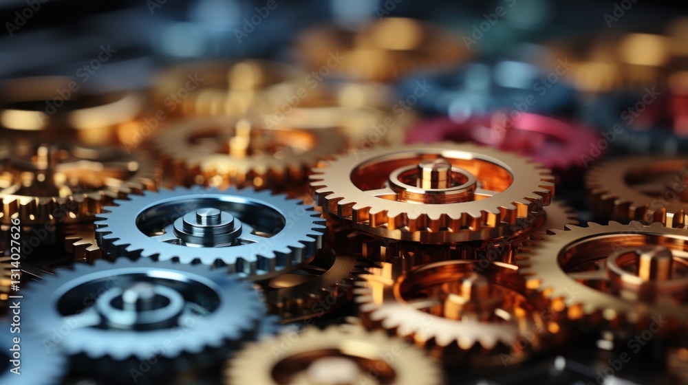 Poster mechanical gears in a complex system