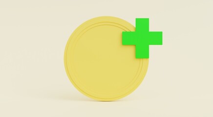 Concept of increasing currency in business investment, 3D illustration