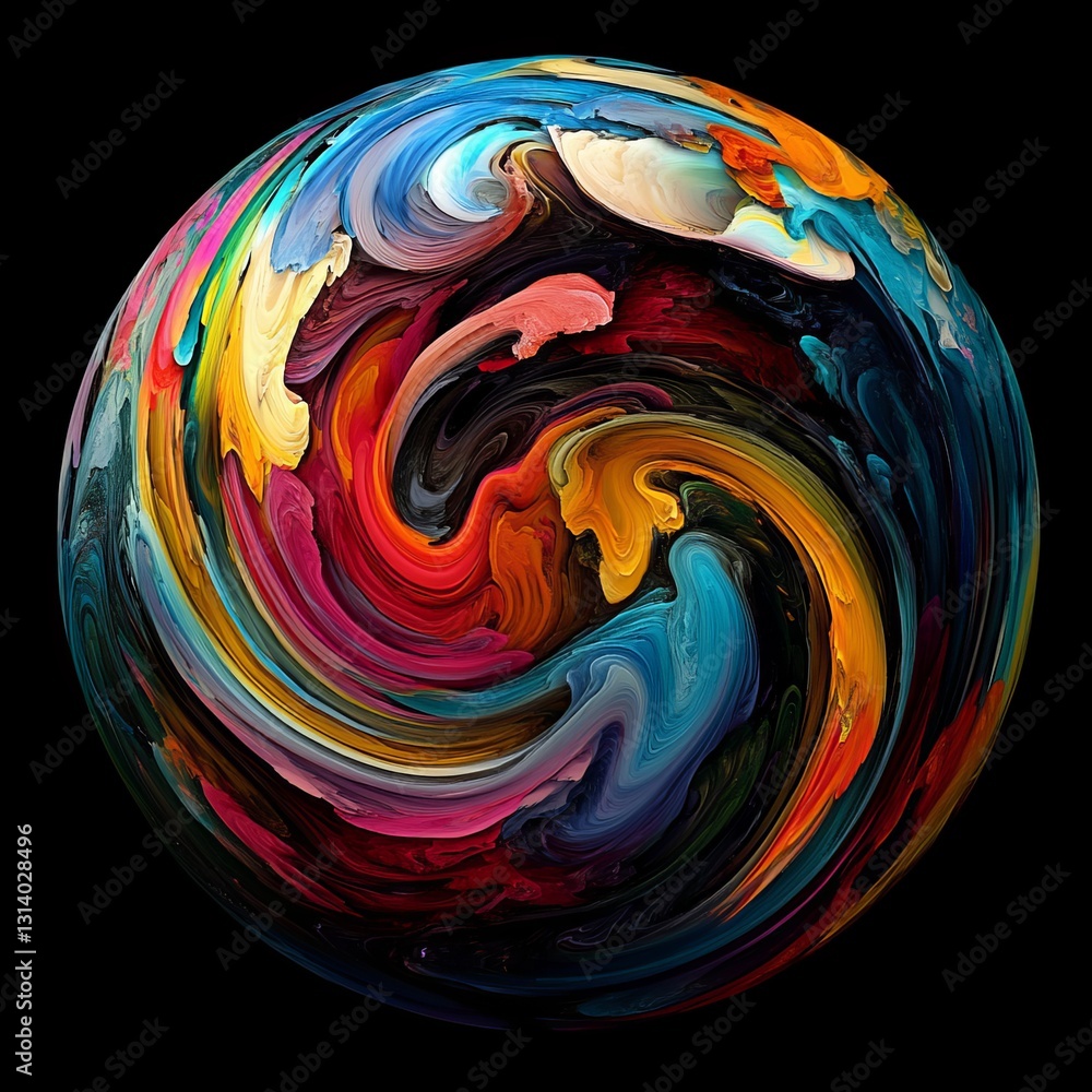 Poster this vibrant abstract artwork showcases a mesmerizing swirl of colors, creating a dynamic and energe
