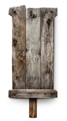 Weathered Wooden Sign with Rustic Texture and Natural Patina