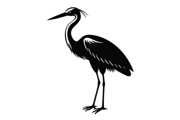 Fototapeta premium silhouette of a heron Vector