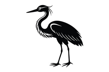 Obraz premium silhouette of a heron Vector