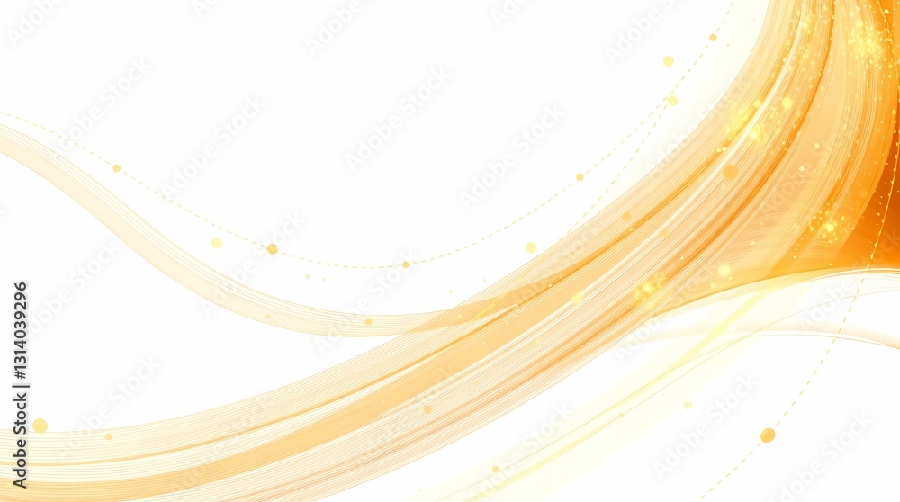 Poster golden abstract waves: graceful, golden-toned abstract waves flow across the canvas, enhanced by sub