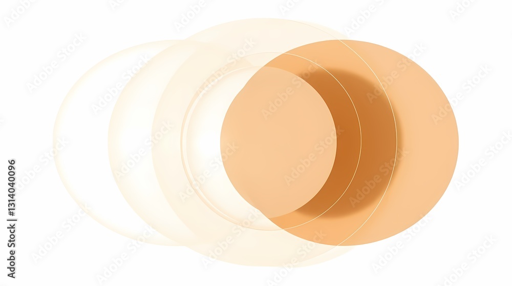 Poster dynamic circles: a series of translucent overlapping circles create a sense of motion and depth, wit
