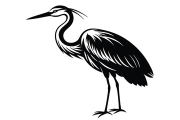 Obraz premium Heron Bird Logo Vector