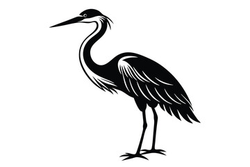 Fototapeta premium Heron Animal Silhouette Design