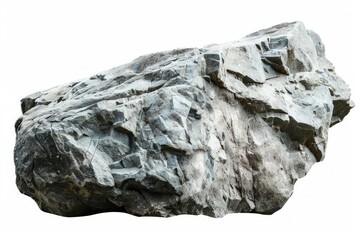 Naklejka premium Large gray rock isolated on white background. Artificial intelligence image