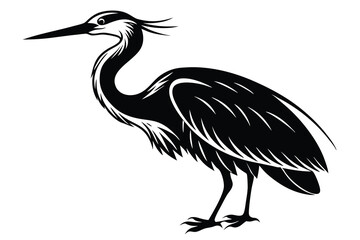 Obraz premium Heron Animal Silhouette Design
