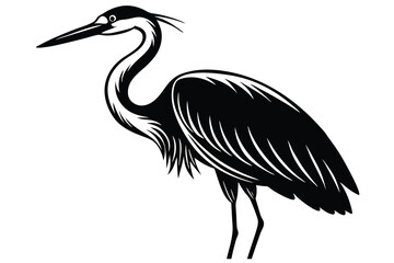 Obraz premium Heron Animal Silhouette Design