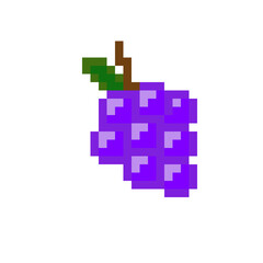 Pixel Art Illustration of Grapes