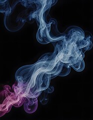 Obraz premium smoke effect isolated on a black background