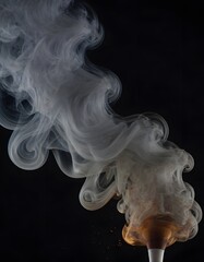 Fototapeta premium smoke effect isolated on a black background