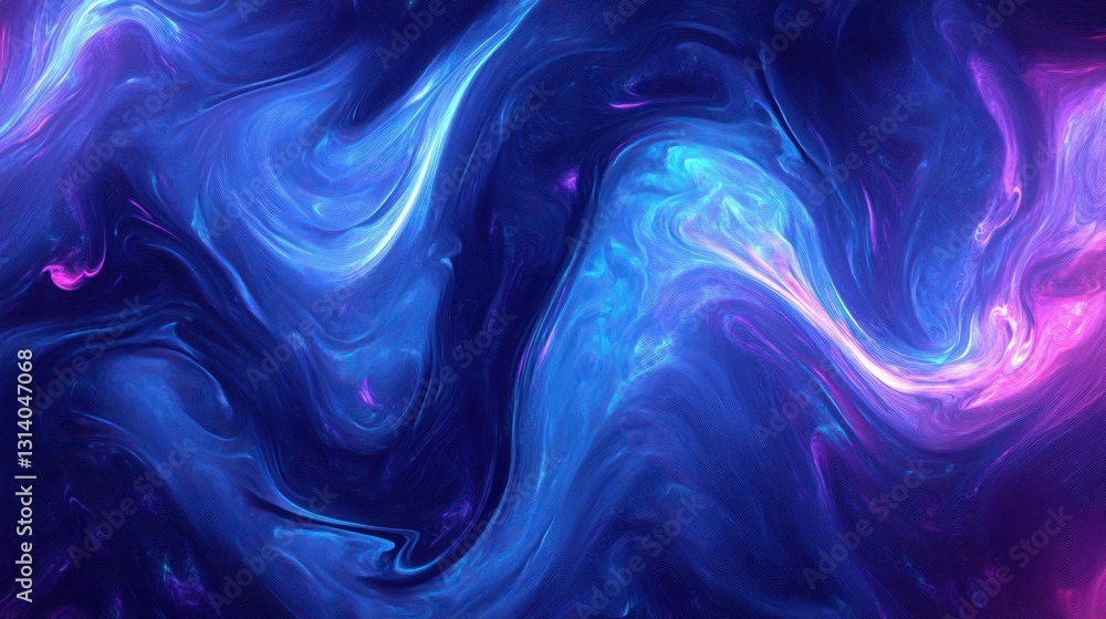 Poster abstract flowing paint swirls create a vibrant color display for design