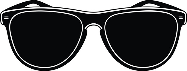 black sunglasses isolated on white