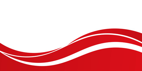 Vector red line background curve element with white space for text and message design, overlapping modern arts