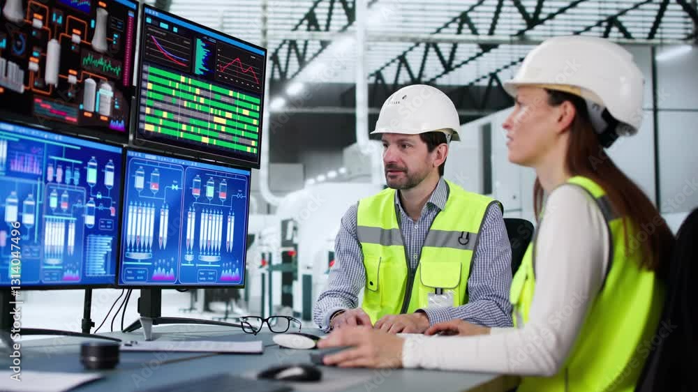Poster Operator And Engineer Monitor SCADA System