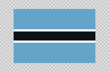 Flag of Botswana. National symbol in official colors. Template icon. Abstract vector background.