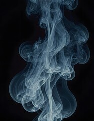 Obraz premium smoke effect isolated on a black background