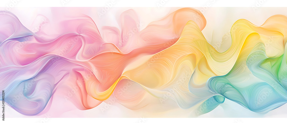 Poster colorful abstract flowing patterns digital art vibrant colors fluid design artistic expression