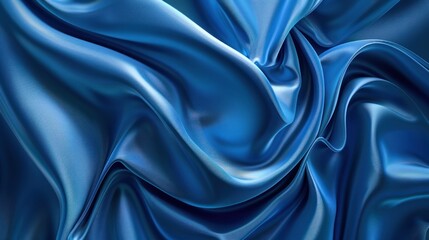 Fototapeta premium Abstract Blue Silk Fabric