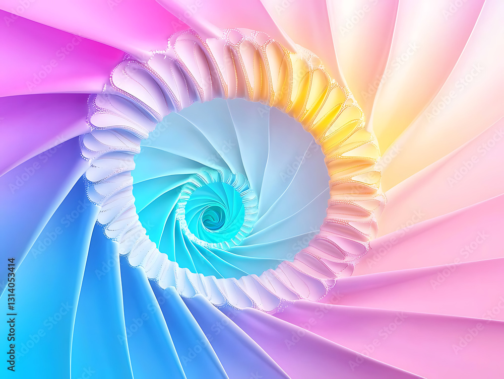 Poster dynamic spiral pattern design abstract art vibrant colors digital creation aesthetic viewpoint visua
