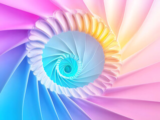 Dynamic spiral pattern design abstract art vibrant colors digital creation aesthetic viewpoint visual harmony