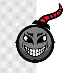 vector illustration of a ghost bomb