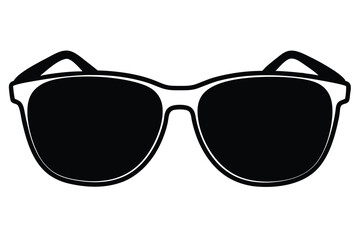 Stylish Sun Glasses Vector Silhouette