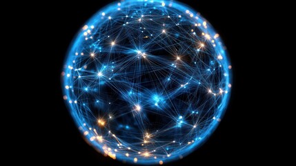 Sphere of interconnected glowing points