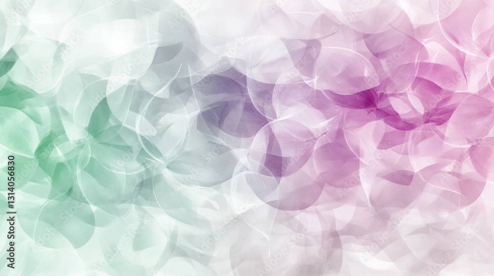 Poster a gradient background featuring overlapping translucent shapes in multiple colors