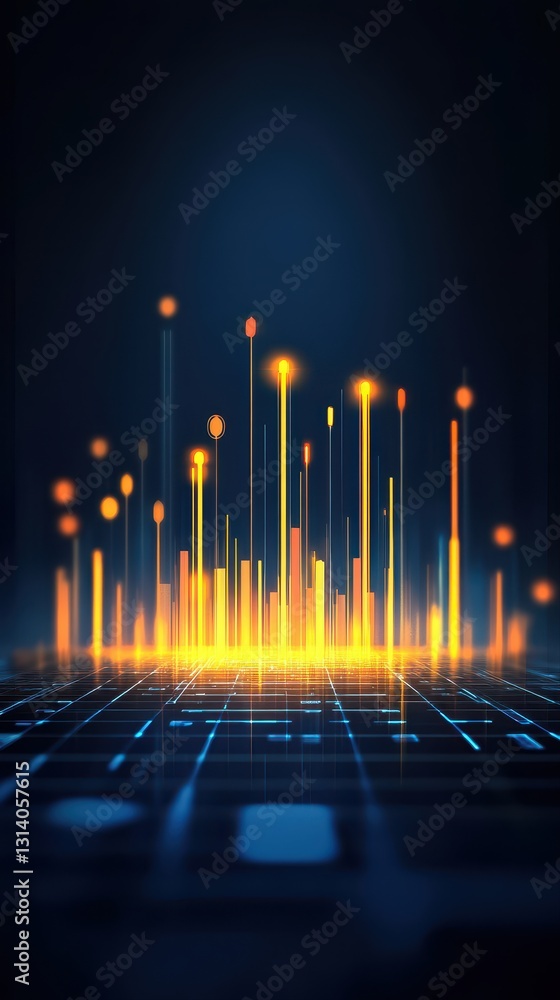 Poster vibrant cityscape drenched in lights highlighting the significance of data-driven decision making in