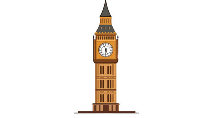 big ben clock tower in london isolated on white background