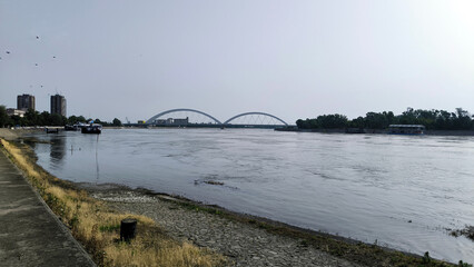 high water level of Danube river in Novi Sad