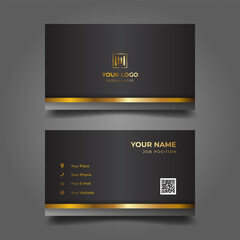 Obraz premium Elegant Gold-Accented Business Card Design (3)