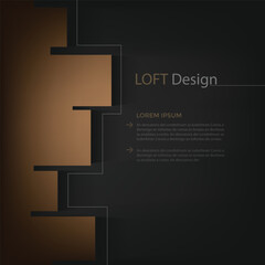 Vector background with spaces for text design