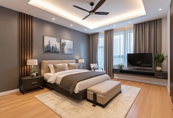 Fototapeta premium Contemporary Bedroom Decor Ideas