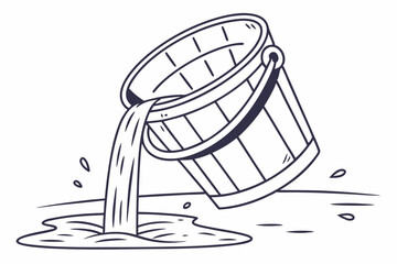 vector illustration of a Bucket