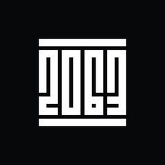 2063 logo design template, 2063 typography text, happy new year vector illustration