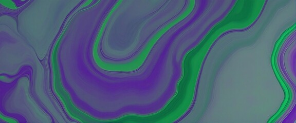 Obraz premium Vibrant Fluid Harmony: An Abstract Splash of Green and Purple