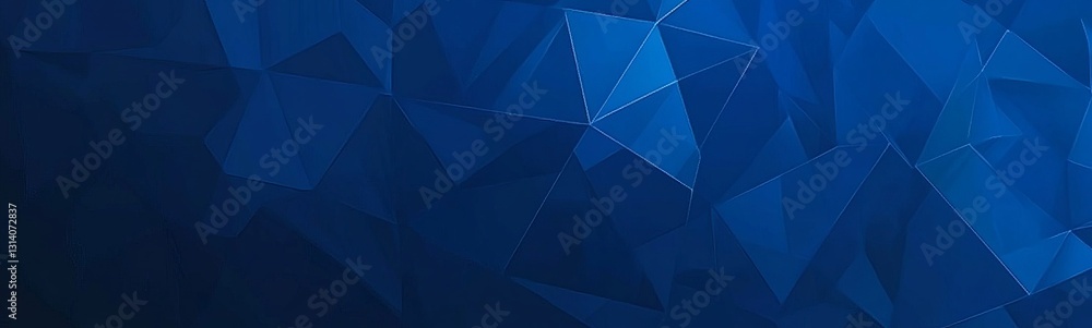 Poster a blue background with a pattern of triangles. dark blue background with diagonal shapes, a simple a