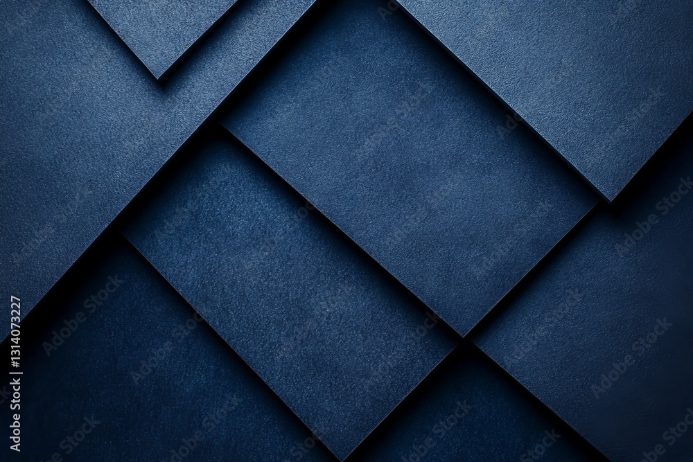 Poster a blue background with a pattern of squares. dark blue background with diagonal shapes, a simple and