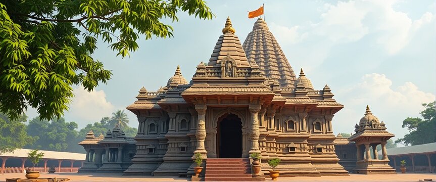 Visual Representation of a Hindu Temple