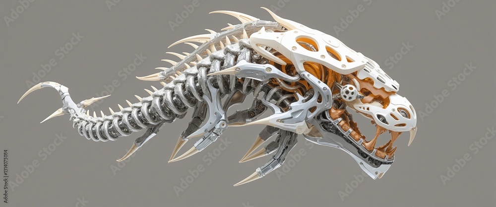 Poster seamless integration of nature and technology in artistic form