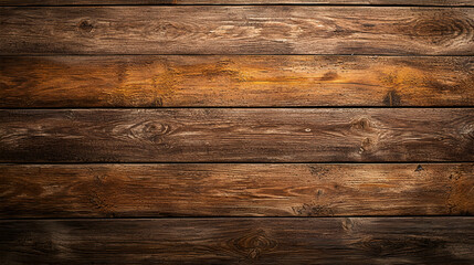 Obraz premium Rustic Dark Brown Wooden Planks Background Texture With Rich Grain And Knots In Horizontal Pattern Ideal For Vintage Or Nature Inspired Designs