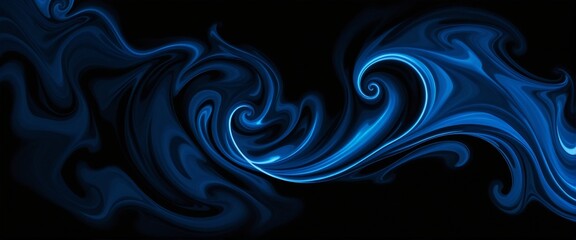 Fototapeta premium Enigmatic Deep Blue Swirl Design